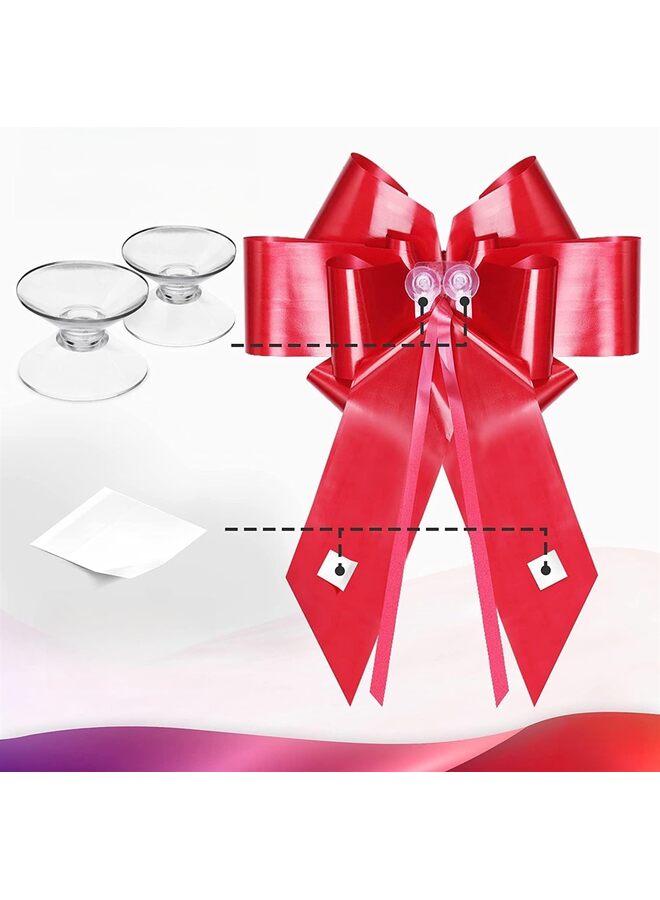 LAMAY Big Car Bow (30 inch) Gift Bows, Giant Bow for Car, Birthday Bow, Huge Car Bow, Car Bows, Big Blue Bow, Bow for Gifts, Bows for Cars, Gift Wrapping, Big Gift Bow (Color : RED) - Image 5